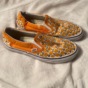 Orange checkered Vans